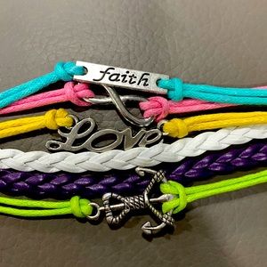 Multicolor tree of life,infinity&believe bracelet✨